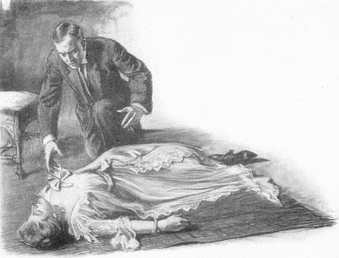 In a Stride Mr. Grimm Was Beside Her.