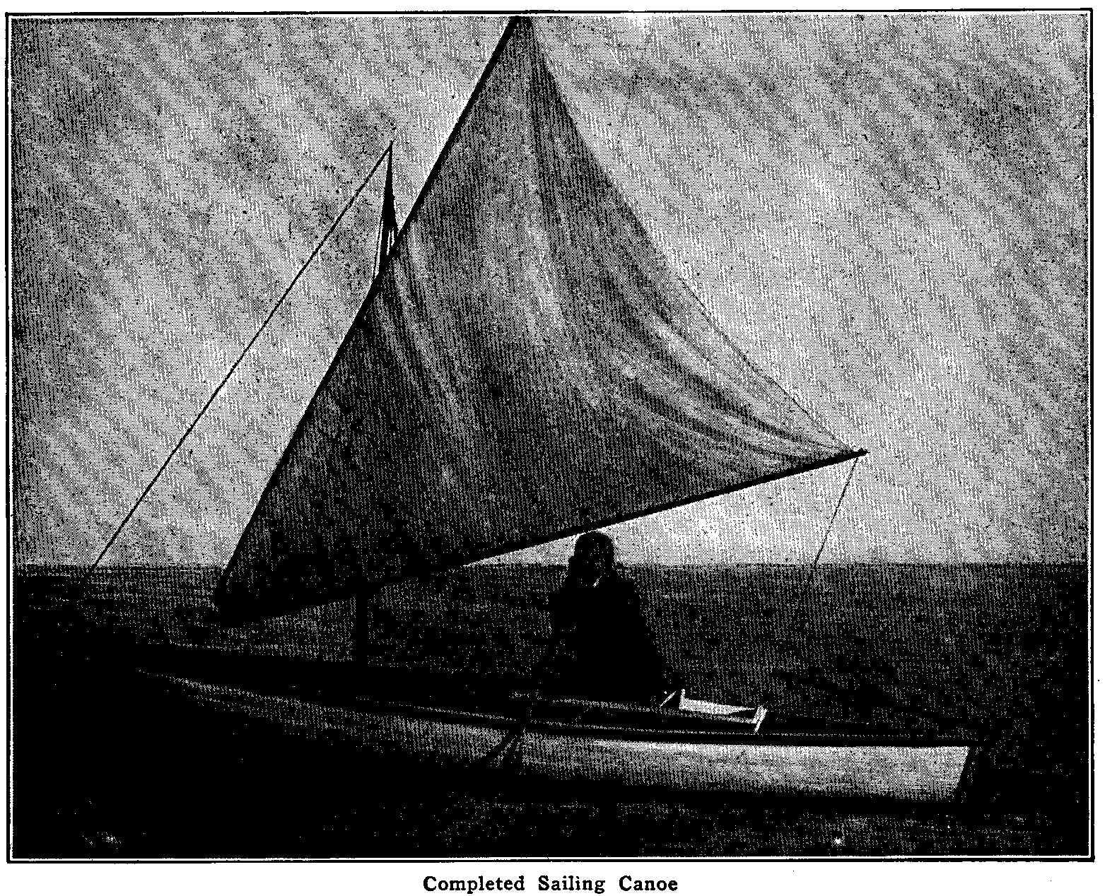 Completed Sailing Canoe