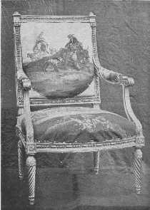 Rare Louis XVI chair&mdash;an original from Fontainebleau.