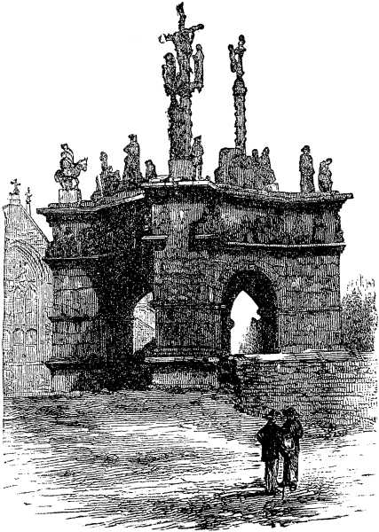 A Breton Calvary. A Breton Calvary.