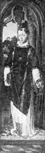 FIG. 75.&mdash;MEMLING (?). ST. LAWRENCE (DETAIL). NAT.
GAL., LONDON.