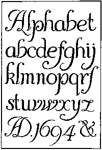 203. ENGLISH INCISED SCRIPT. FROM INSCRIPTIONS. F.&nbsp;C.&nbsp;B.