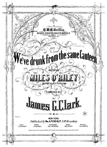 We've Drunk from the Same Canteen sheet music We've Drunk from the Same Canteen sheet music