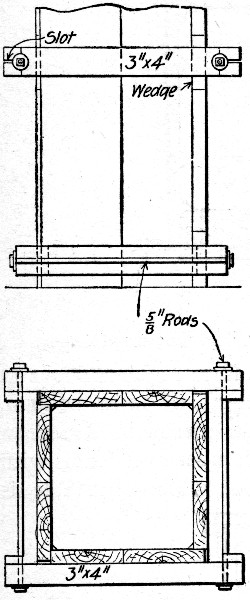 Fig. 178&mdash;Form for Rectangular Column for Warehouse at
St. Paul, Minn.