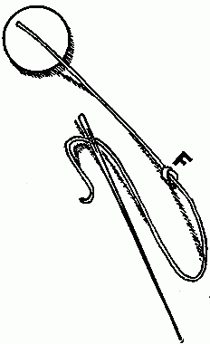 Fig. 194&mdash;Paste the strings between the two disks.