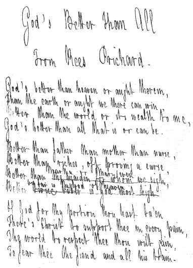 Manuscript of God&rsquo;s Better than all