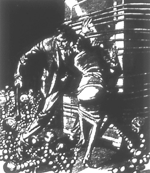 For a while it was kick backwards, then a shove at the
safe.