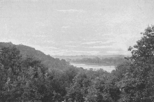 RIVER VALLEY, NEAR GRAVE OF COUNTESS

"For, from us, ere the day was done
The wooded hills shut out the sun.
But on the river's further side
We saw the hill-tops glorified."
The River Path
