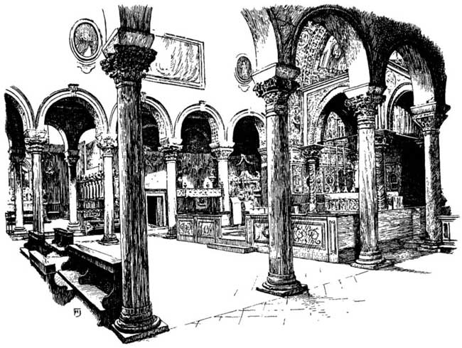 VIEW ACROSS THE NAVE, CATHEDRAL, PARENZO

