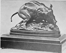 Asian Elephant crushing Tiger

From a bronze by Barye