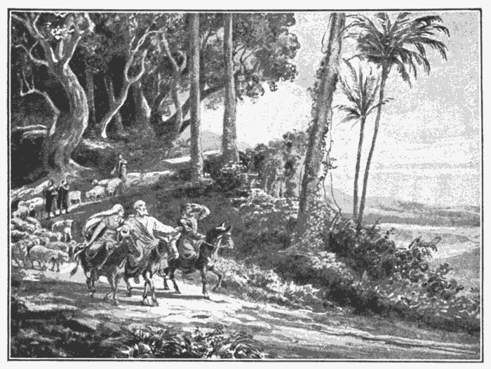 Abraham Entering The Promised Land. "By faith Abraham, when he was called to go out ... obeyed." Heb. 11:8. Illustration.