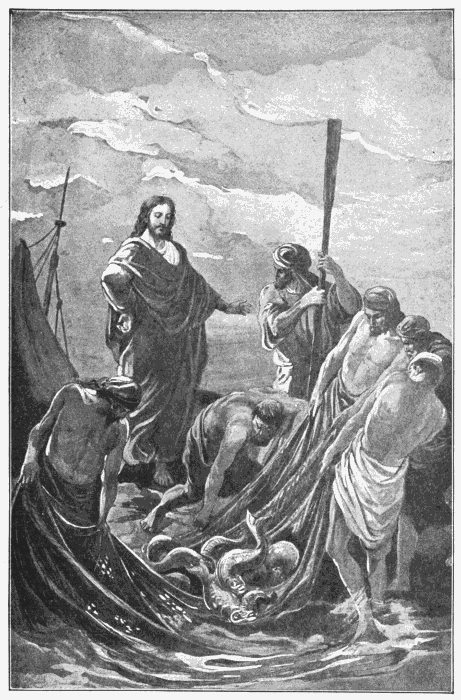 Miraculous Draft Of Fishes. "Launch out into the deep, and let down your nets." Luke 5:4. Illustration.