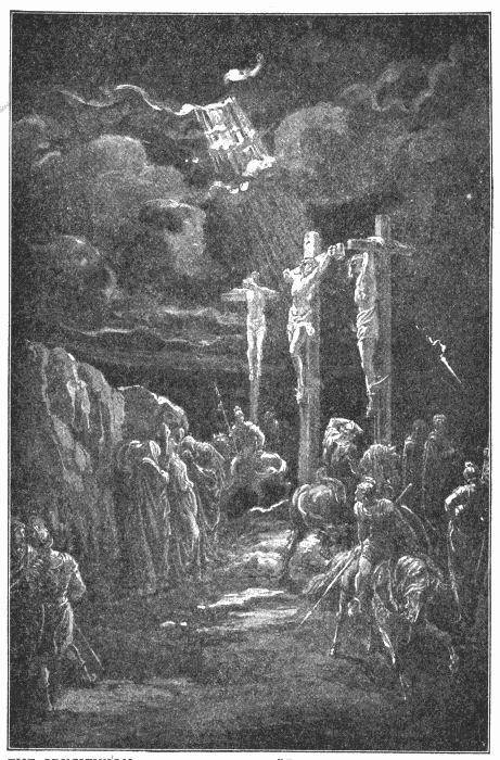 The Crucifixion. "There was a darkness over all the earth until the ninth hour." Luke 23:44. Illustration.