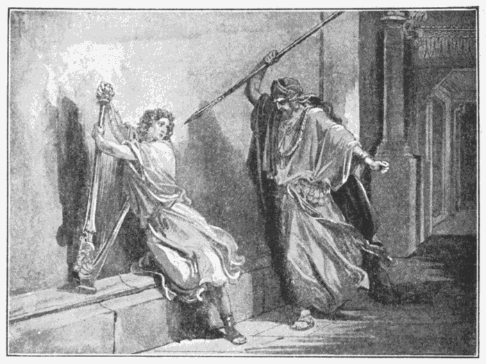 Saul Seeks David's Life. "Who is able to stand before envy?" Prov. 27:4. Illustration.