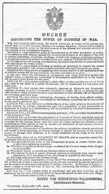 DECREE
CONCERNING THE POWER OF COUNCILS OF WAR.