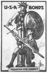 One of the many artistic posters used by the United
States Government in the Third Liberty Loan campaign, April 6 to May 4,
1918