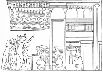 Fig. 26.&mdash;Interior of a House. Egyptian Wall-painting.