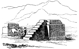Fig. 89.&mdash;Altar Pedestals at Pasargadæ.