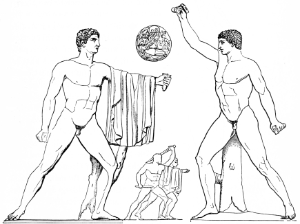 Fig. 201.&mdash;Harmodios and Aristogeiton. (Copies in
Naples.)