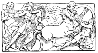 Fig. 215.&mdash;From the Frieze of the Temple of Phigalia.