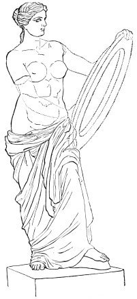 Fig. 229.&mdash;Venus of Melos. (Louvre.)