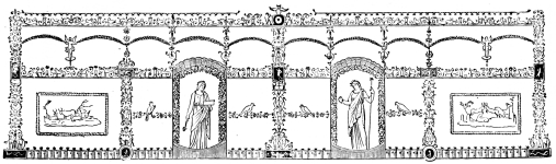 Fig. 306.&mdash;Wall-painting, from the Aurea Domus of Nero.