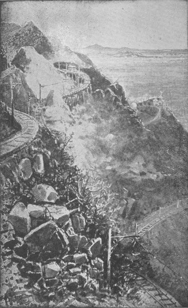 GENERAL VIEW OF THE MOUNT LOWE RAILWAY. From a painting
by Gardner Symons.