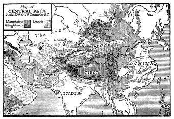 Map of CENTRAL ASIA in the 2nd & 1st Centuries
B.C.