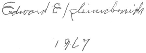 Autograph, Edward E. Kleinschmidt&mdash;1967