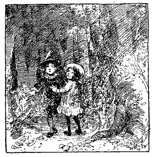 Twa berntsjes yn &rsquo;t
wâld.